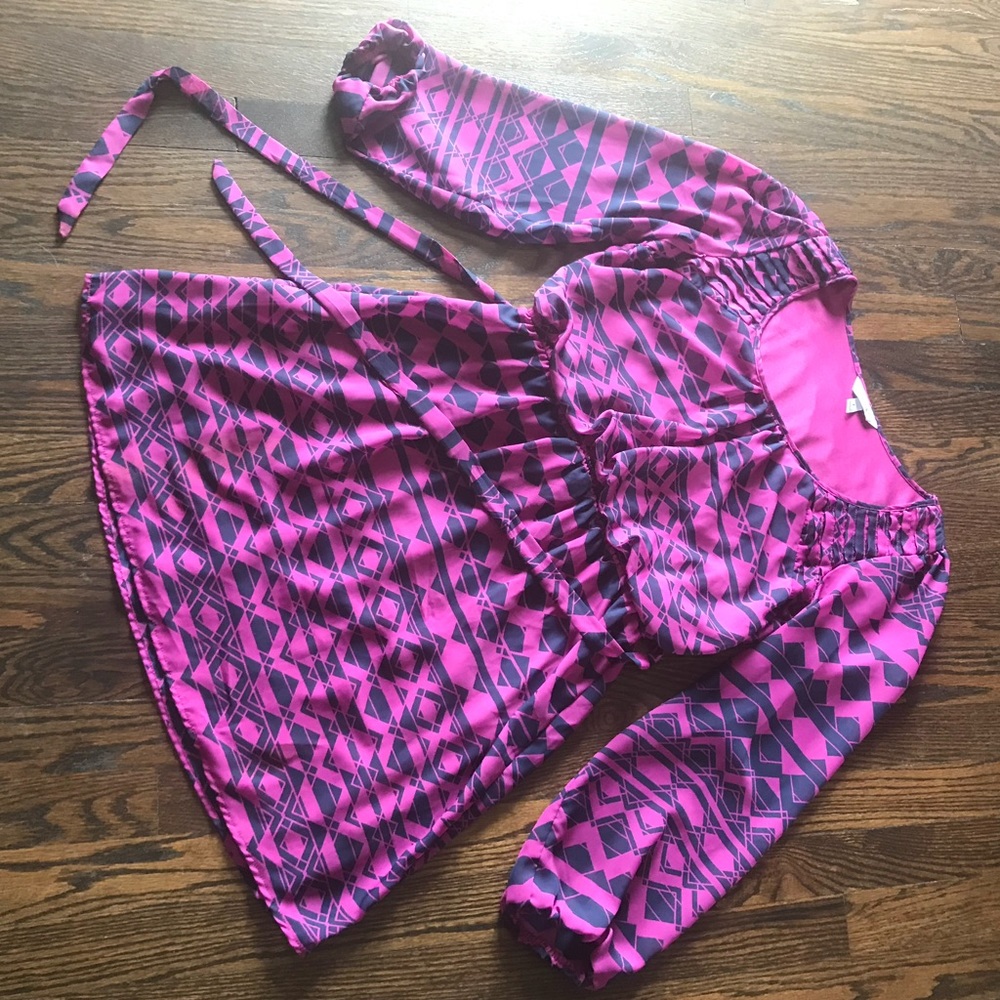 Speechless dress - Magenta/Fuchsia and Navy Blue